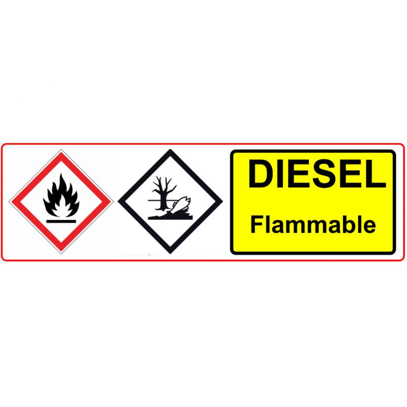 Diesel Warning Label x 10