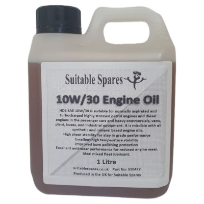 10W/30 Mineral Oil,  Suitable Spares 1 litre