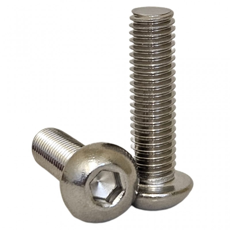 Screw Button Head Socket M8 x 30 A2 Stainless Steel, Pack of 100