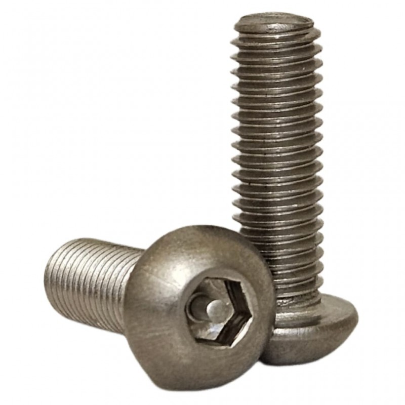 M8 x 25 Security Button Hex Head Screws, Stainless Steel, Pack of 100