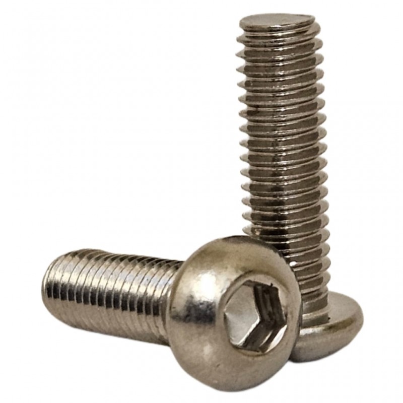 Screw Button Head Socket M6 x 20mm A2 Stainless Steel, Pack of 100