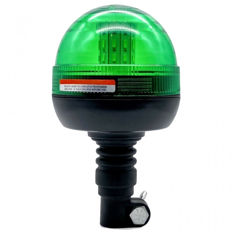 beacon light spigot mount green led flashing 12 / 24 volt