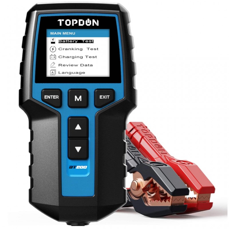 car battery tester 12v 24v load tester 100-2000cca, topdon