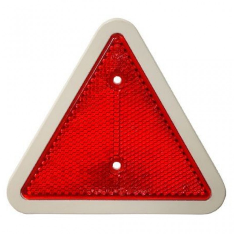 reflector red triangle with white surround screw on 152mm 