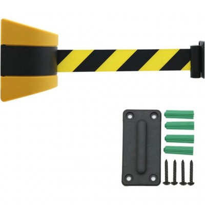 Barrier Tape, Wall Mounted & Retractable, 10 metres