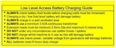 Battery Charging Label x 25