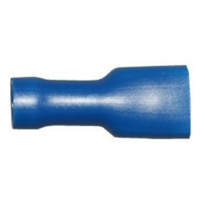 Blue Female Spade 6.3mm Fully Insulated Crimp Terminals, Pack of 100