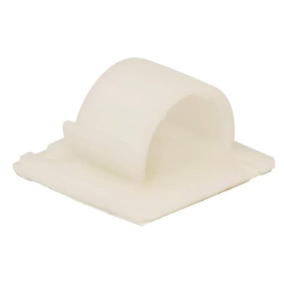 Cable Clips White Nylon Adhesive 10mm, Pack Of 100