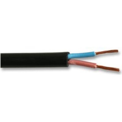 Cable H07RN-F, 2 Core 1.0mm Flexible Black PVC 100 Metres