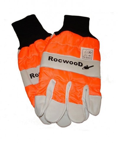 Chainsaw Safety Gloves, Class 0, Both Hands Protected, Large Size 10