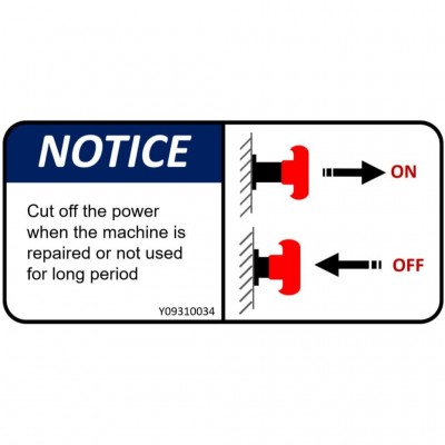 Dingli JCPT0607DCS Cut The Power Label x 250
