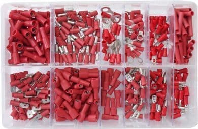 Electrical Terminals Red, Assorted Box (400)