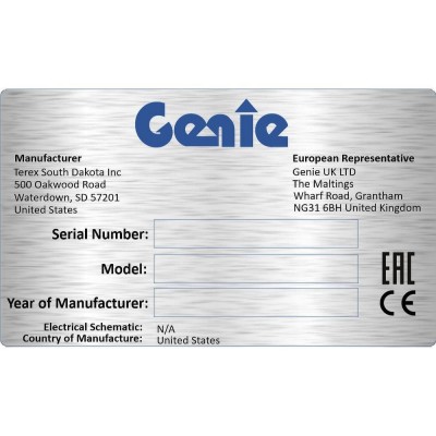 Genie SLA Data Label Metallic (10)