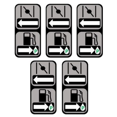 GX110 GX120 GX140 GX160 GX200 GX240 GX270 GX340 GX390 Honda Engine, Choke Fuel Labels, Pack of 5