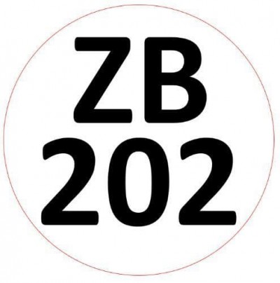 Jaw Size Label ZB202 x 2000