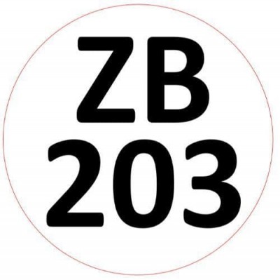 Jaw Size Label ZB203 x 2000