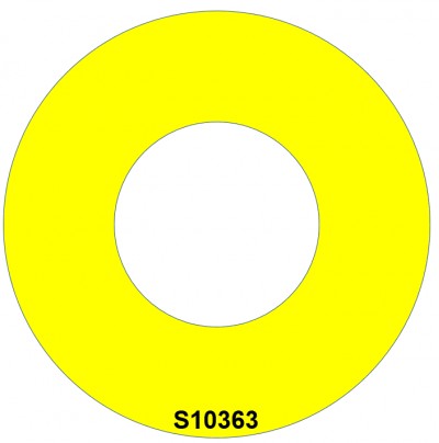 JLG ES1530L Stop Button Yellow Base Label x 75