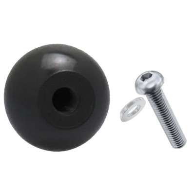 Knob, Round Handle 50mm with Bolt and Washer