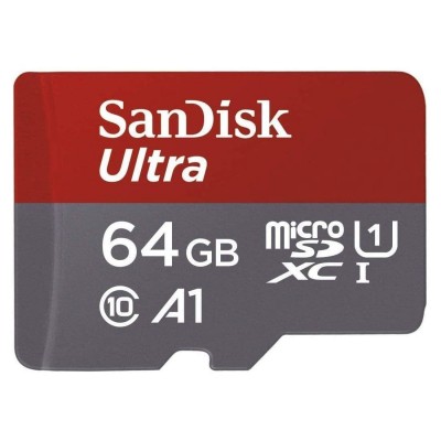 Memory Card and SD Adapter MICROSDXC SanDisk 64GB
