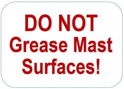 Nano SP Do Not Grease Mast, Quantity 5 Labels