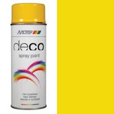 Paint, Deco Spray Aerosol 400ml, Yellow Rapeseed RAL1021