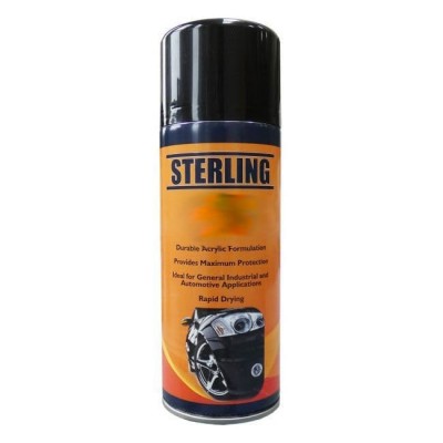 Paint, Sterling Aerosol Spray, Black Satin