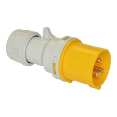 Plug Yellow Cable Mount, 110V Volt 16 Amp