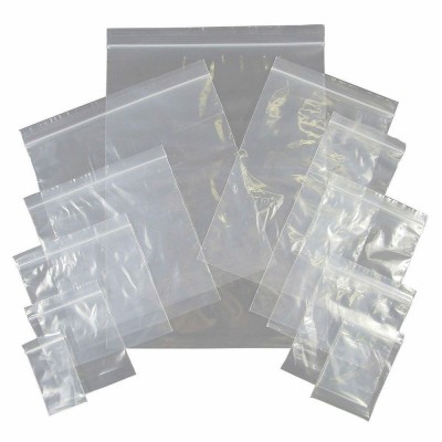 Poly Bags, Polythene Resealable 100mm x 140mm Pack Of 100