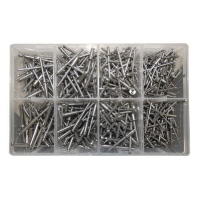 Rivets Stainless Steel, Assorted Box (500)