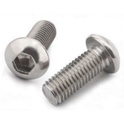 Screw Button Head Socket M6 x 10mm A2 Stainless Steel, Pack of 100