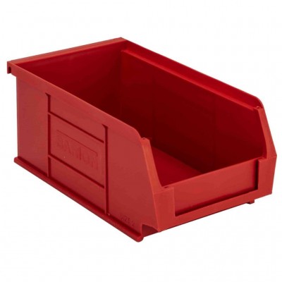Storage Bins Extra Large, Red 375mm x 420mm x 122mm, Pack of 5